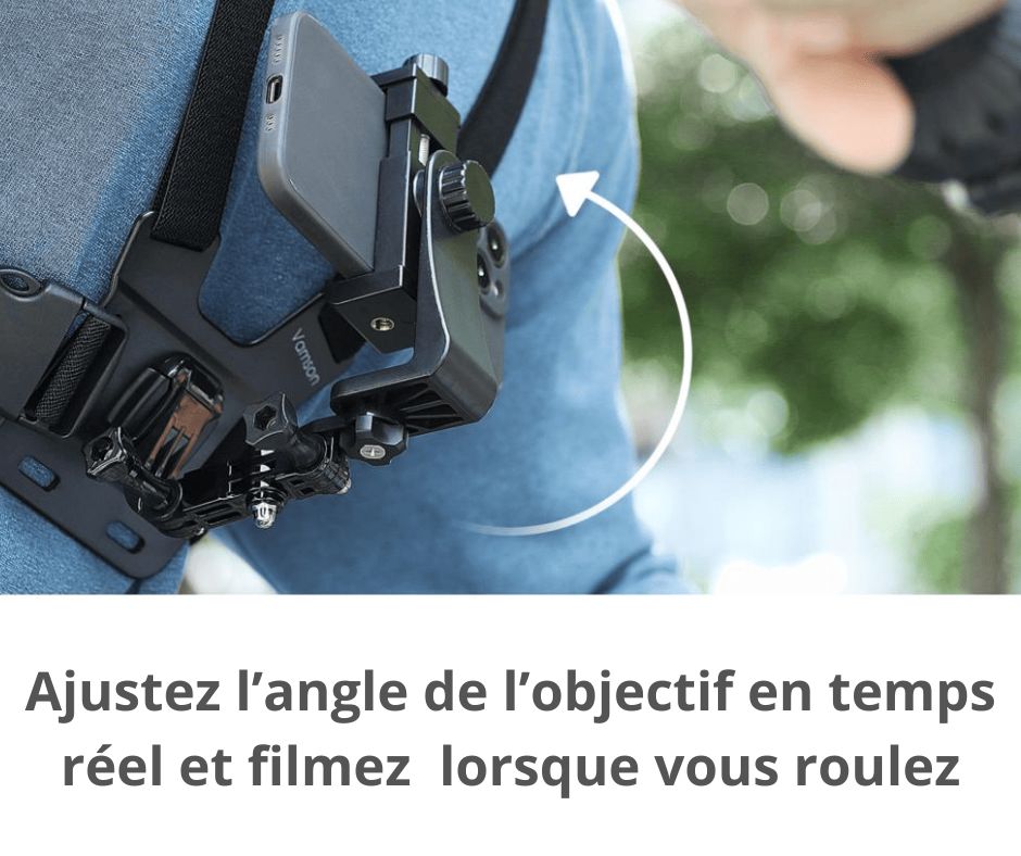 𝐕𝐢𝐬𝐢𝐨𝐧𝐂𝐡𝐞𝐬𝐭™/ Harnais pour téléphone et caméra potable à la poitrine